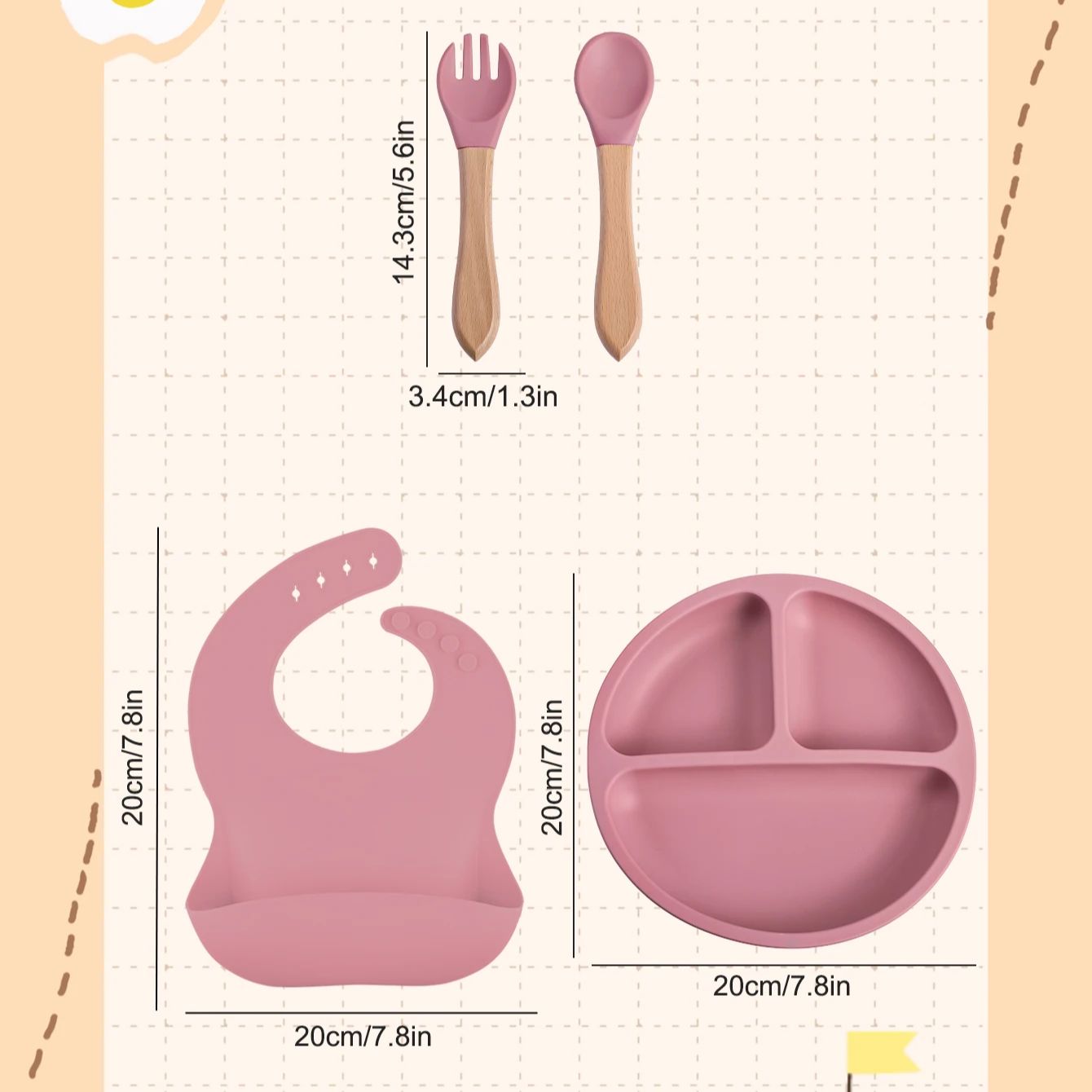 Premium Silicone Plates (Set of 4)
