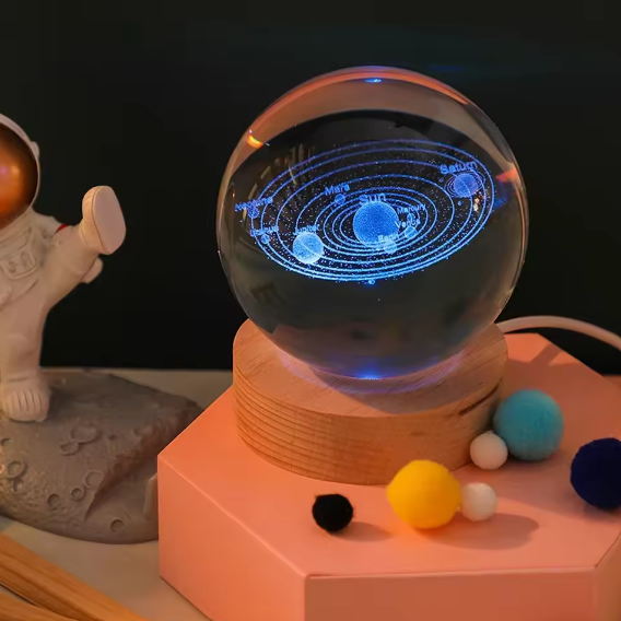 3D Crystal Galaxy Night Lamp