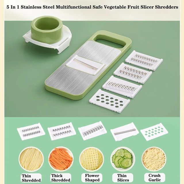 5-in-1 Stainless Steel Vegetable Cutter