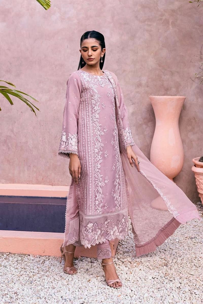 Azure Unstitched Chiffon Dress