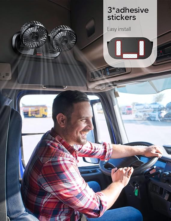Universal Dual Head Car Fan